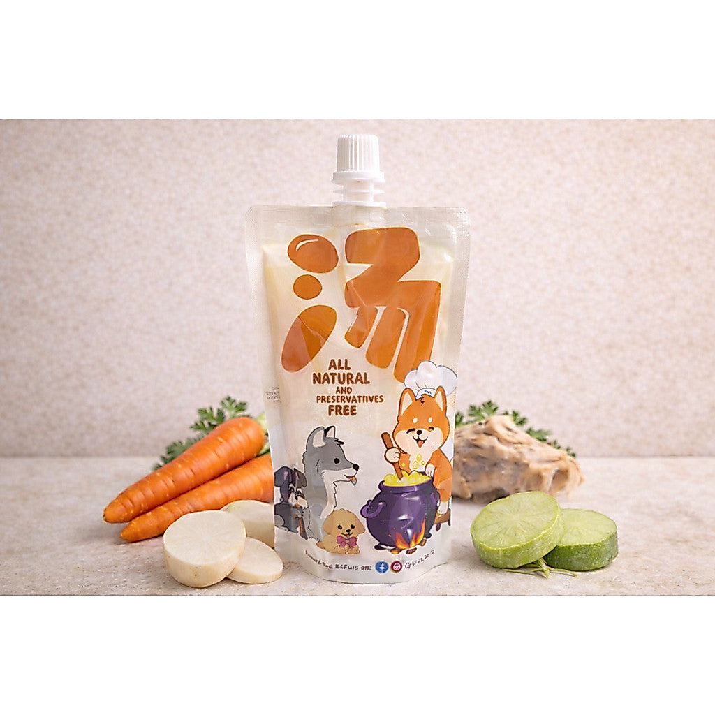 Three Root Pork Broth 5x250ml Dog Soup